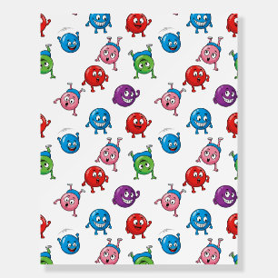 Fun_&_Expressive_Circle_Characters_Seamless_Patter Foam Board