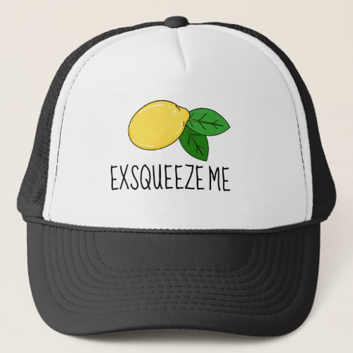 Fun Exsqueeze Me Hat with Lemon Design