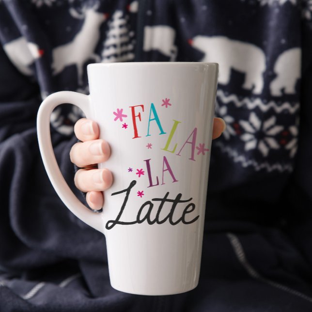 Fun "Fa La La Latte" Special Personalized Latte Mug (Creator Uploaded)