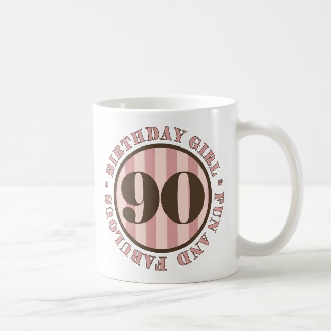 Fun & Fabulous 90th Birthday Gifts Coffee Mug (Right)