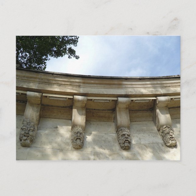 Fun Faces on The Pont Neuf in Paris Postcard (Front)