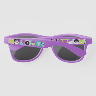 Fun Faces Wedding Turkic Purple Festival Sunglasses