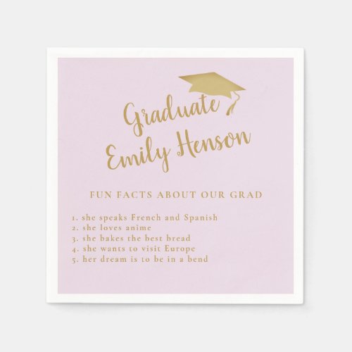 Fun Fact about Graduate Simple Graduation Party Napkins