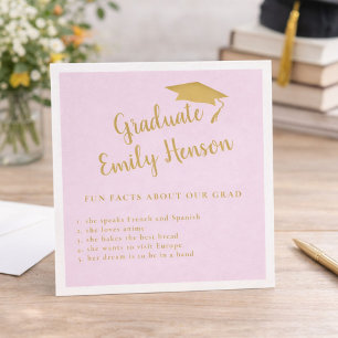 Fun Fact about Graduate Simple Graduation Party Napkins
