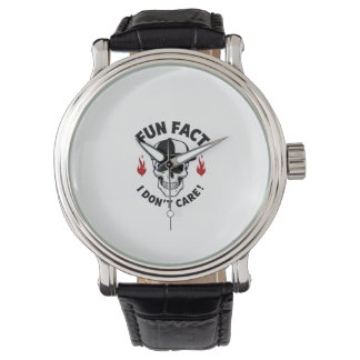 Fun Fact I Don't Care Funny Skeleton Saying (1) Watch
