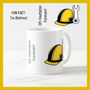 Fun Fact I'm Retired Construction Worker Funny Coffee Mug