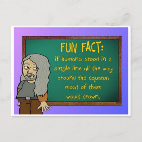 fun fact postcard