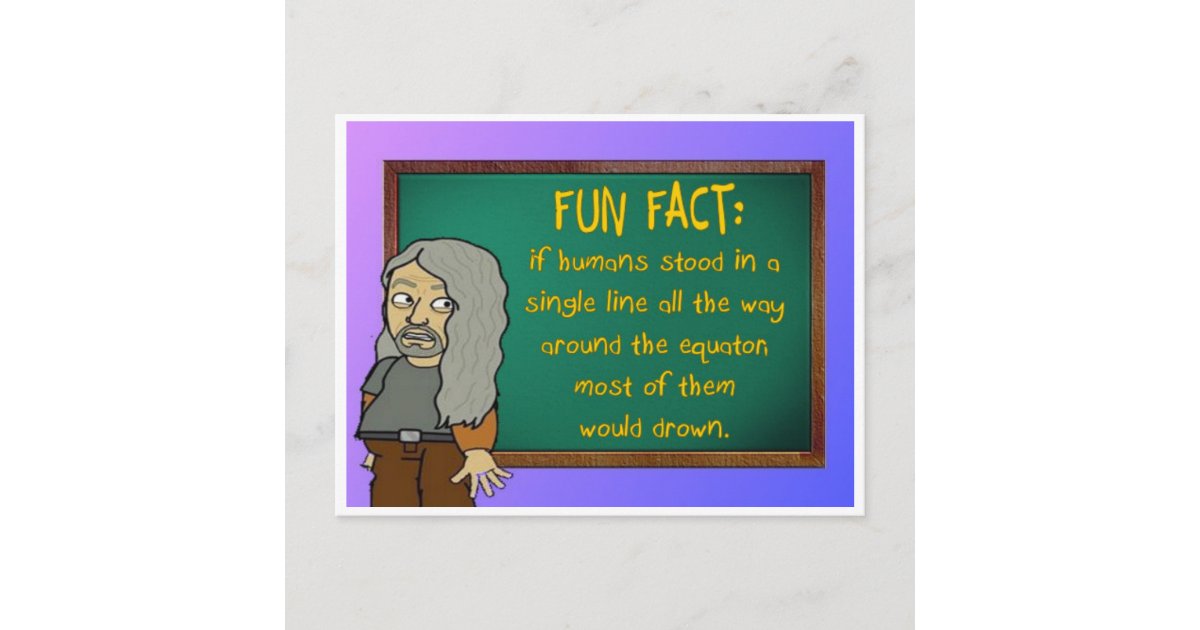 fun fact postcard Zazzle