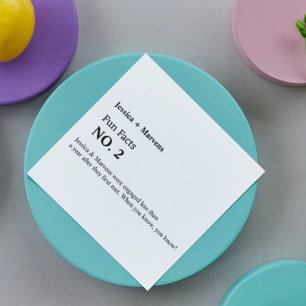 Fun fact wedding ,rehearsal dinner, bridal shower  napkins