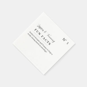Fun Facts Abigaile Script Wedding Napkins