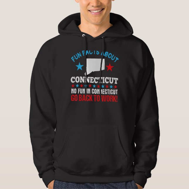Fun Facts About Connecticut No Fun Go Back To Work Hoodie (Front)