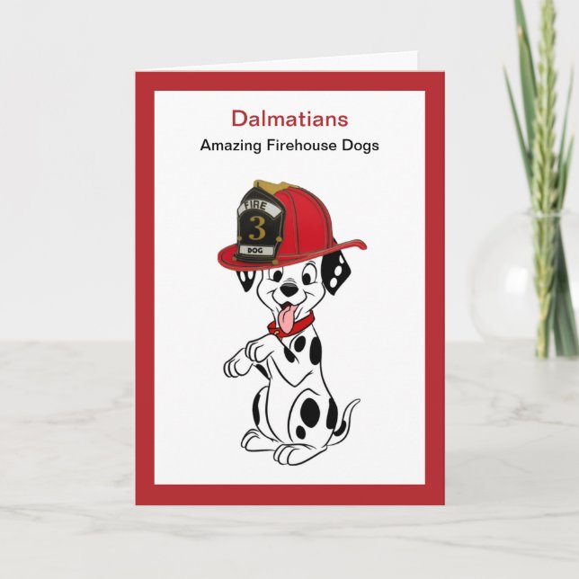 Fun Facts about Dalmatians Firehouse Dogs Card (Front)