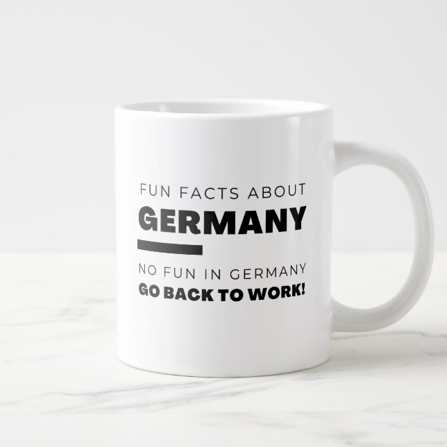 Fun Facts About Germany Giant Coffee Mug (Right)
