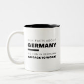 Fun Facts About Germany Two-Tone Coffee Mug (Left)
