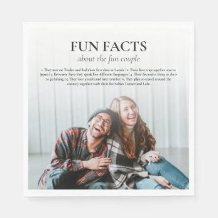Fun Facts About the Couple Engagement or Wedding Napkins