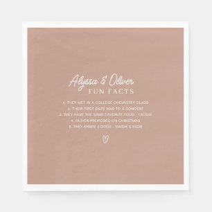 Fun Facts About The Couple Wedding Napkins