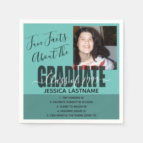 Fun Facts About the Graduate Any Year Photo Napkins
