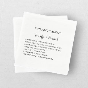 Fun Facts About The Newlyweds Wedding Napkins