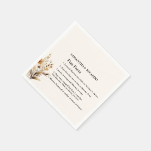 Fun Facts About The Newlyweds Wildflower wedding Napkins