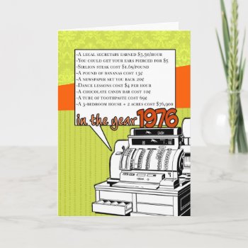 Fun Facts Birthday - Cost Of Living In 1976 Card by cfkaatje at Zazzle