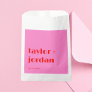 Fun facts Bold Typography Pink Red Wedding Favor Bag