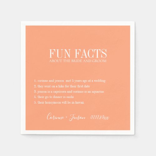 Fun Facts Cantaloupe Peach Napkins