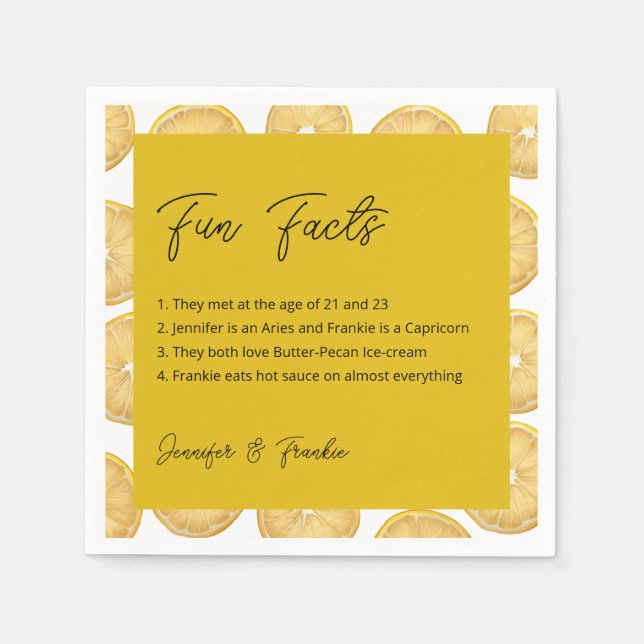 Fun Facts Cocktail Napkins (Front)