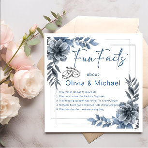 Fun Facts Floral Modern Wedding Napkins