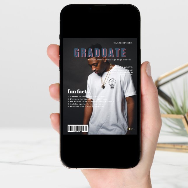 Fun Facts | Graduate Magazine Cover Photo  Announcement (Front Digital)