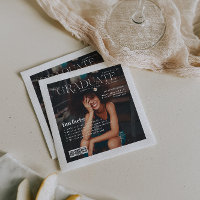 Fun Facts | Graduate Magazine Cover Photo Napkin