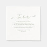 Fun Facts Green Wedding Napkins