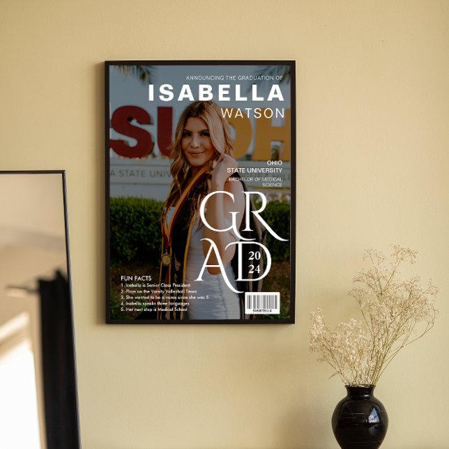 Fun Facts | Magazine Cover Photo Graduation Poster (Fun Facts | Magazine Cover Photo Graduation Poster)