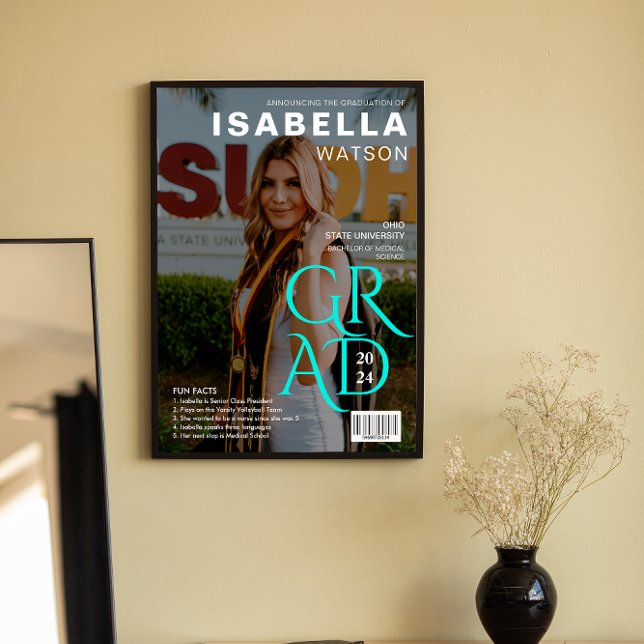 Fun Facts | Magazine Cover Photo Graduation Poster (Fun Facts | Magazine Cover Photo Graduation Poster)