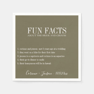 Fun Facts Martini Olive Personalized Napkins