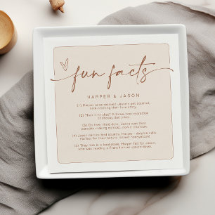 Fun Facts Modern Chic Minimalist Terracotta Napkins