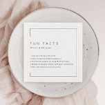Fun Facts Modern Chic Minimalist Wedding Napkins<br><div class="desc">Minimal wedding napkins feature modern chic frame and personalized fun facts in black and white,  simple and elegant. Great for Minimalist modern wedding and other events. 
See all the matching pieces in collection.</div>