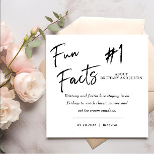 Fun Facts Modern Chic Minimalist Wedding Napkins