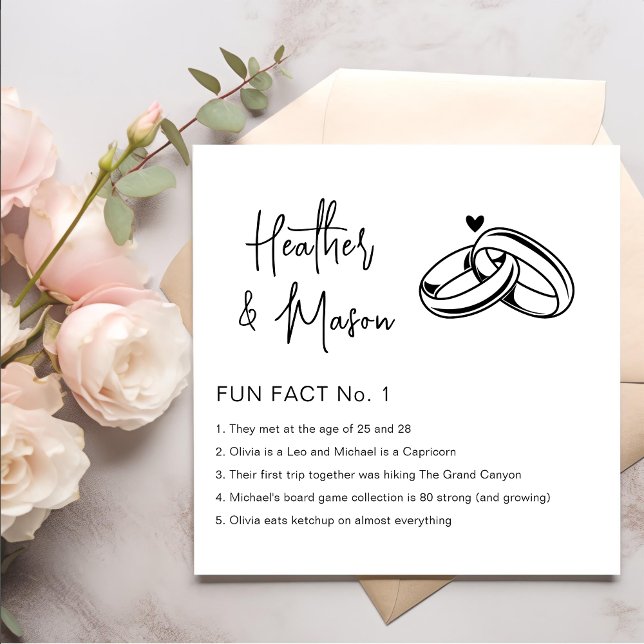 Fun Facts Modern Chic Minimalist Wedding Napkins (Creator Uploaded)