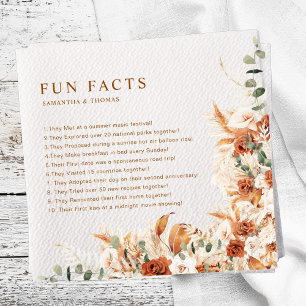 Fun Facts Modern Terracotta Chic Floral Wedding Napkins