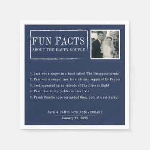 Fun Facts napkins for weddings & anniversary
