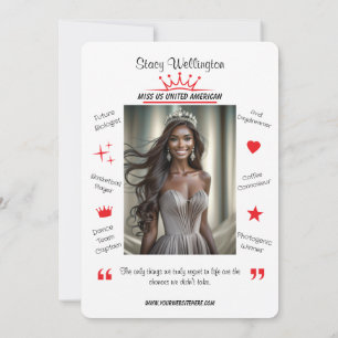 Fun Facts Pageant Promo Autograph Cards
