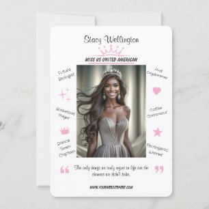 Fun Facts Pageant Promo Autograph Cards