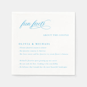 Fun Facts Simply Elegant Typography Wedding Napkins