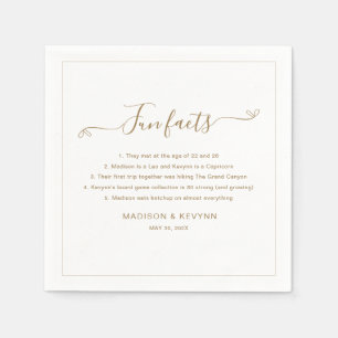 Fun Facts Wedding Napkins