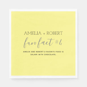 Fun Facts Wedding Napkins