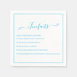 Fun Facts Wedding Napkins