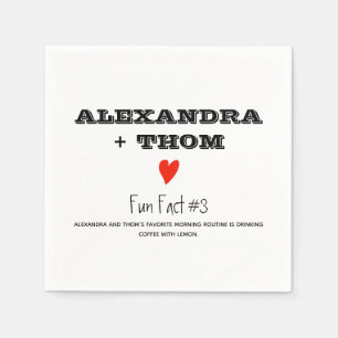 Fun Facts Wedding Napkins