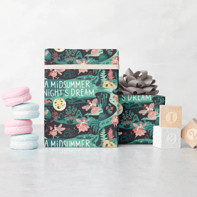 Fun Fairy Pattern Whimsical Wrapping Paper