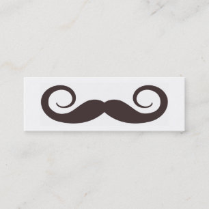 Fun Fake Handle-bar Mustache Skinny Business Card