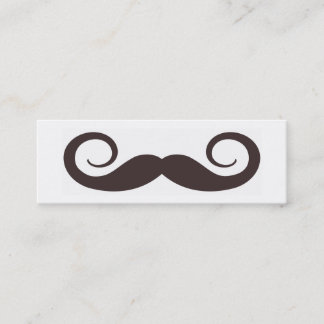 Fun Fake Handle-bar Mustache Skinny Business Card